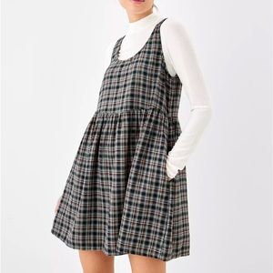 American Eagle Plaid Sleeveless Dress with Pockets